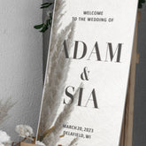 Silver Mirror Acrylic Welcome Sign